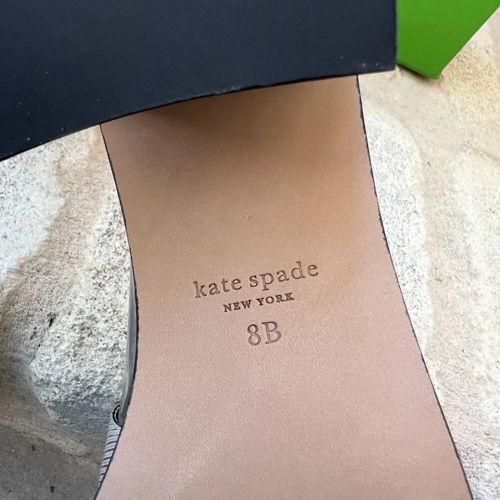 Kate Spade Leandra Heel Loafers Silver Mirror 8 M NEW NWT - Picture 4 of 10